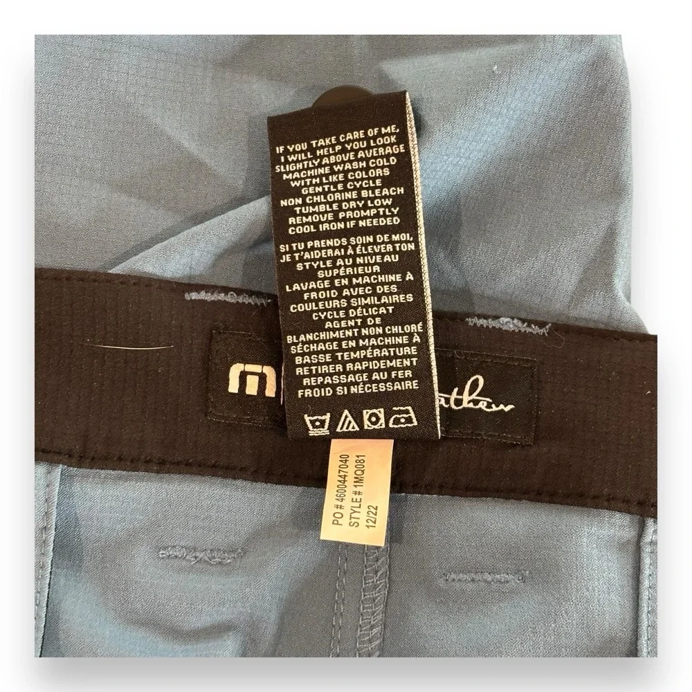 Travis Mathew Shorts 40 Men Starnes Chino Blue New Golf
